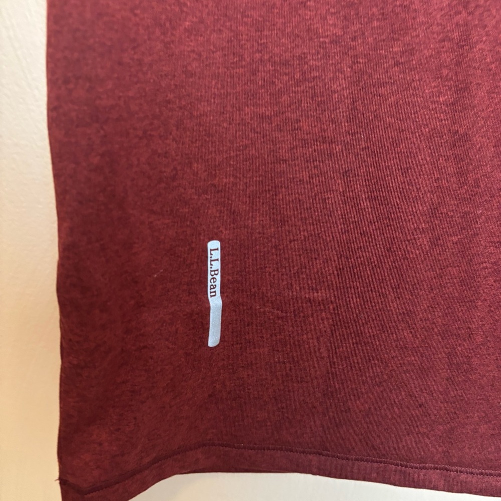 L.L. Bean Men's Shirt Performance Short Sleeve Recycled Polyester Red Size M - Picture 5 of 5